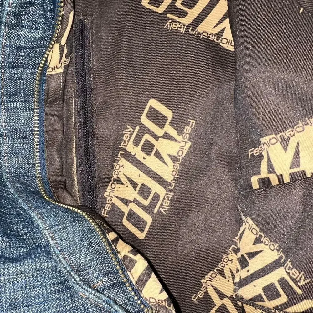 Rare miss sixty ruched denim cross body bag